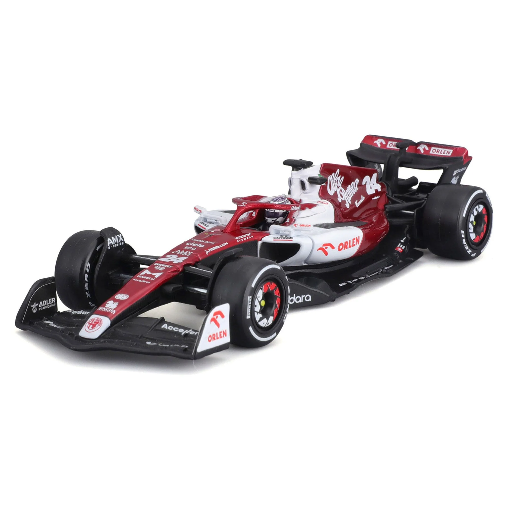 Bburago 1:43 2022 F-1 Alfa Romeo C42 #24 Zhou with Driver - Image 9