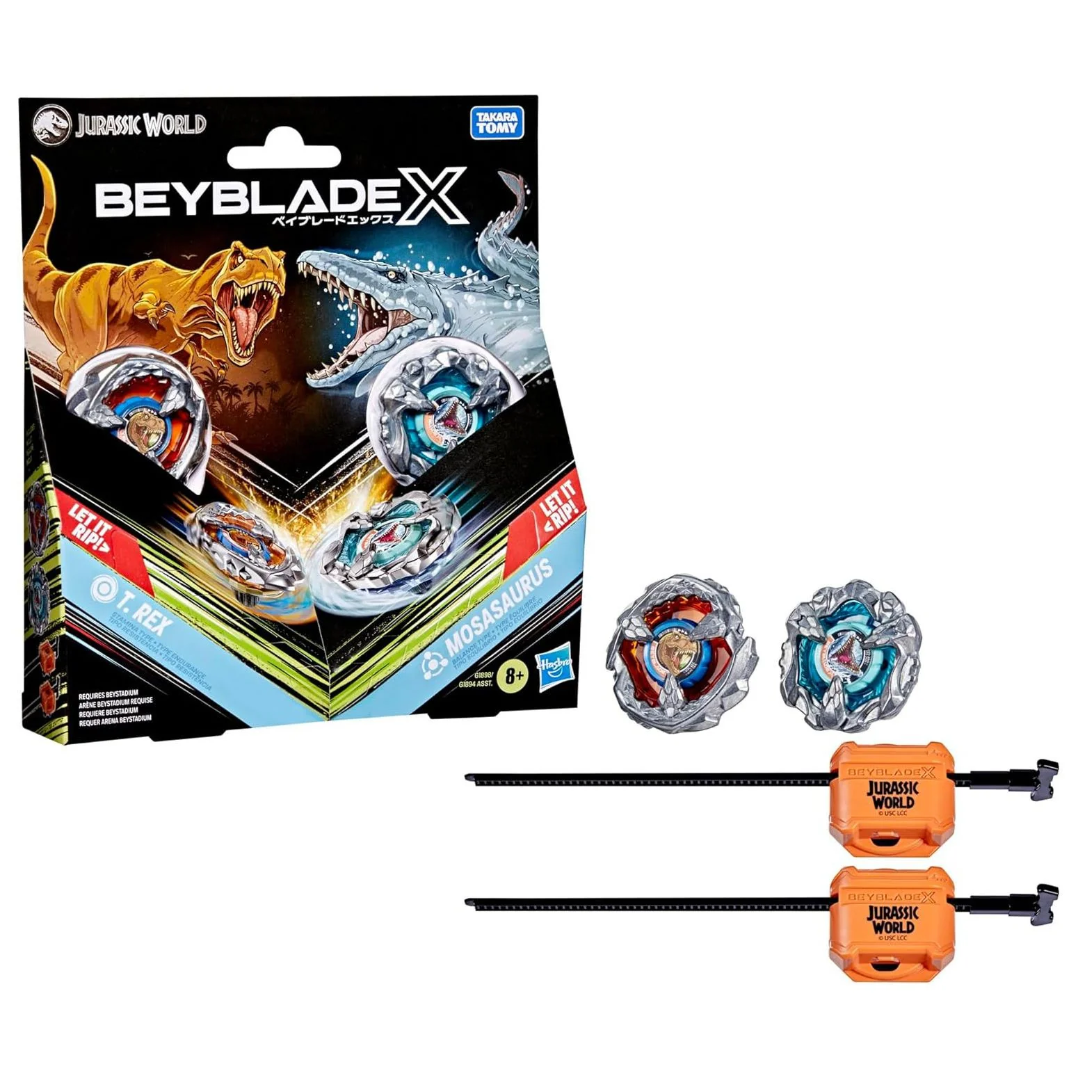 Beyblade X Jurassic World T. Rex vs Mosasaurus Multipack Set - Image 2