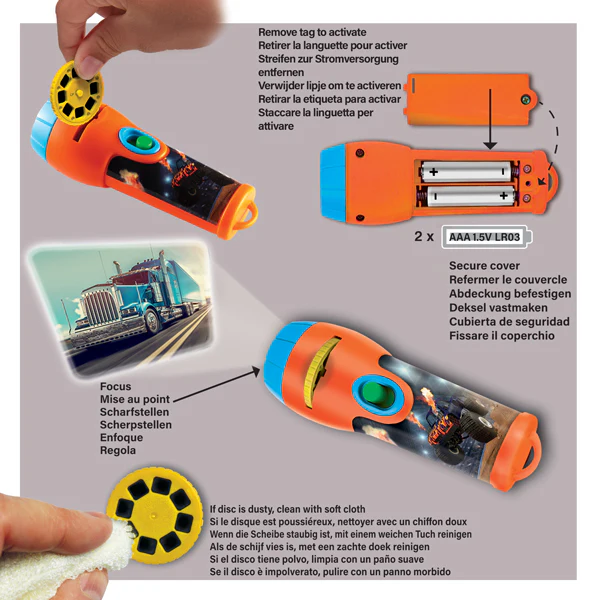 Brainstorm Tractor & Truck Torch & Projector - Image 4