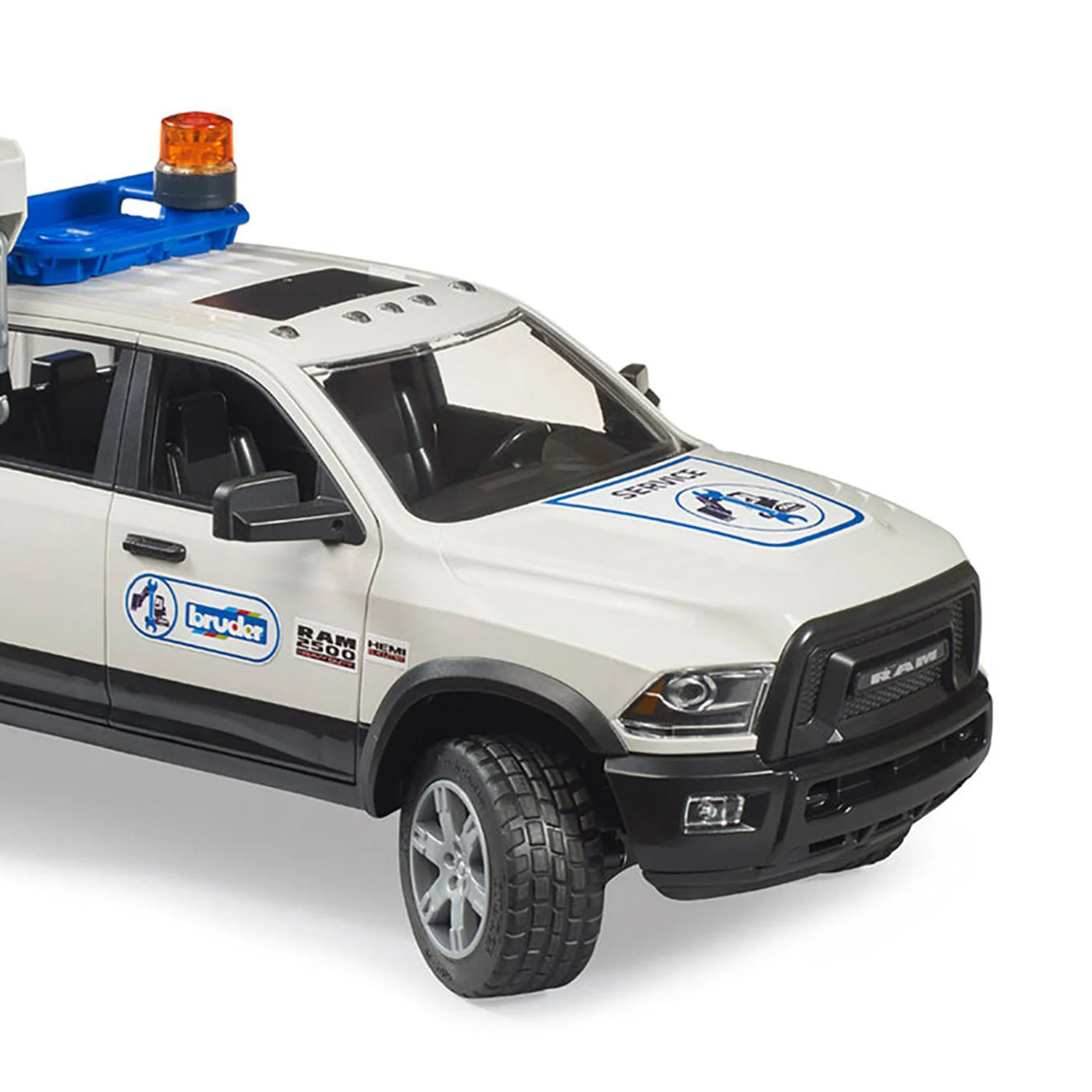Bruder 1:16 RAM 2500 Service Truck with rotating Beacon Light - Image 2