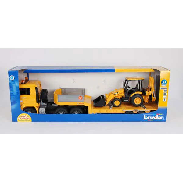 Bruder MAN TGA Low Loader With JCB Midi CX Backhoe & Loader Limited Edition - Image 3