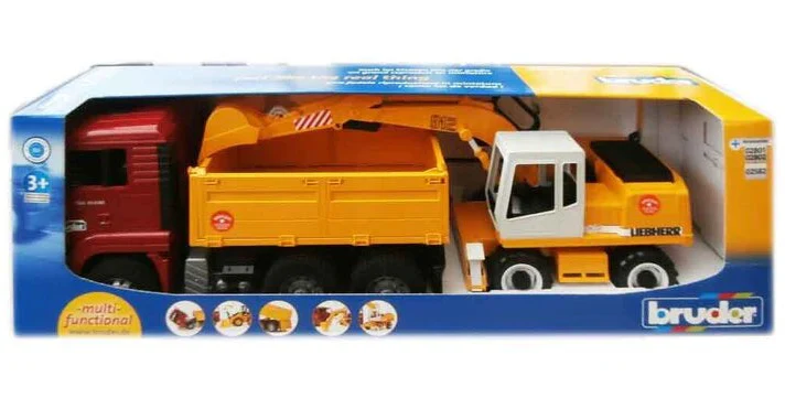 Bruder MAN TGA Truck with Liebherr Excavator - Image 3