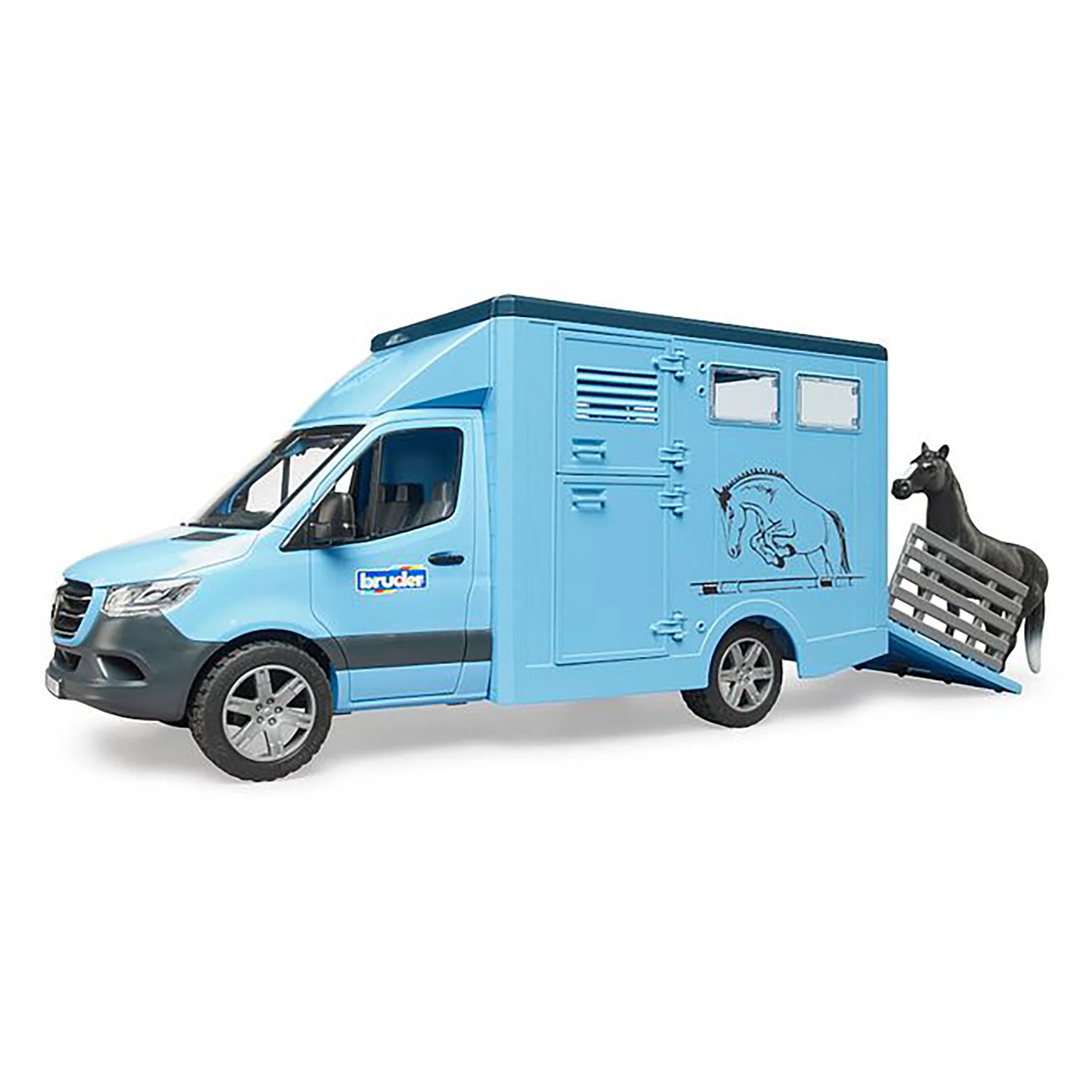Bruder Mercedes G3 Sprinter Animal Transporter with Horse - Image 3