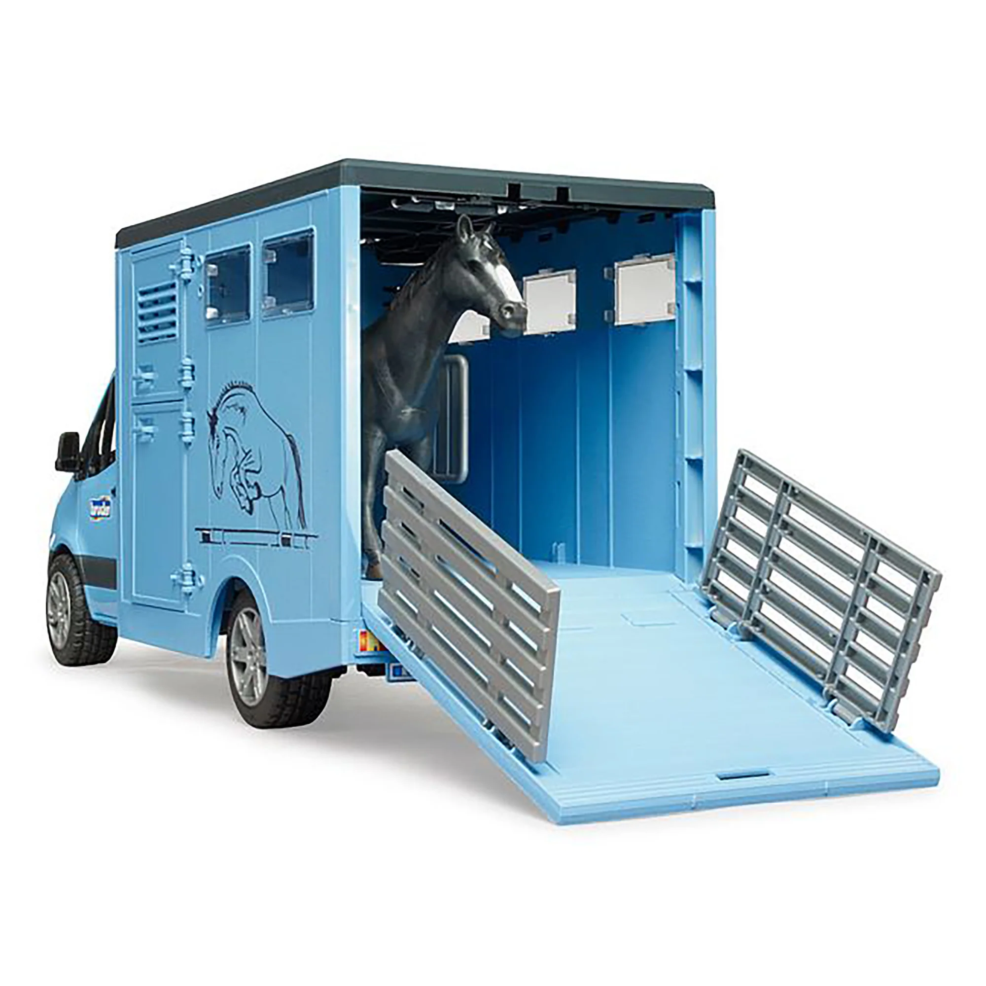 Bruder Mercedes G3 Sprinter Animal Transporter with Horse - Image 5
