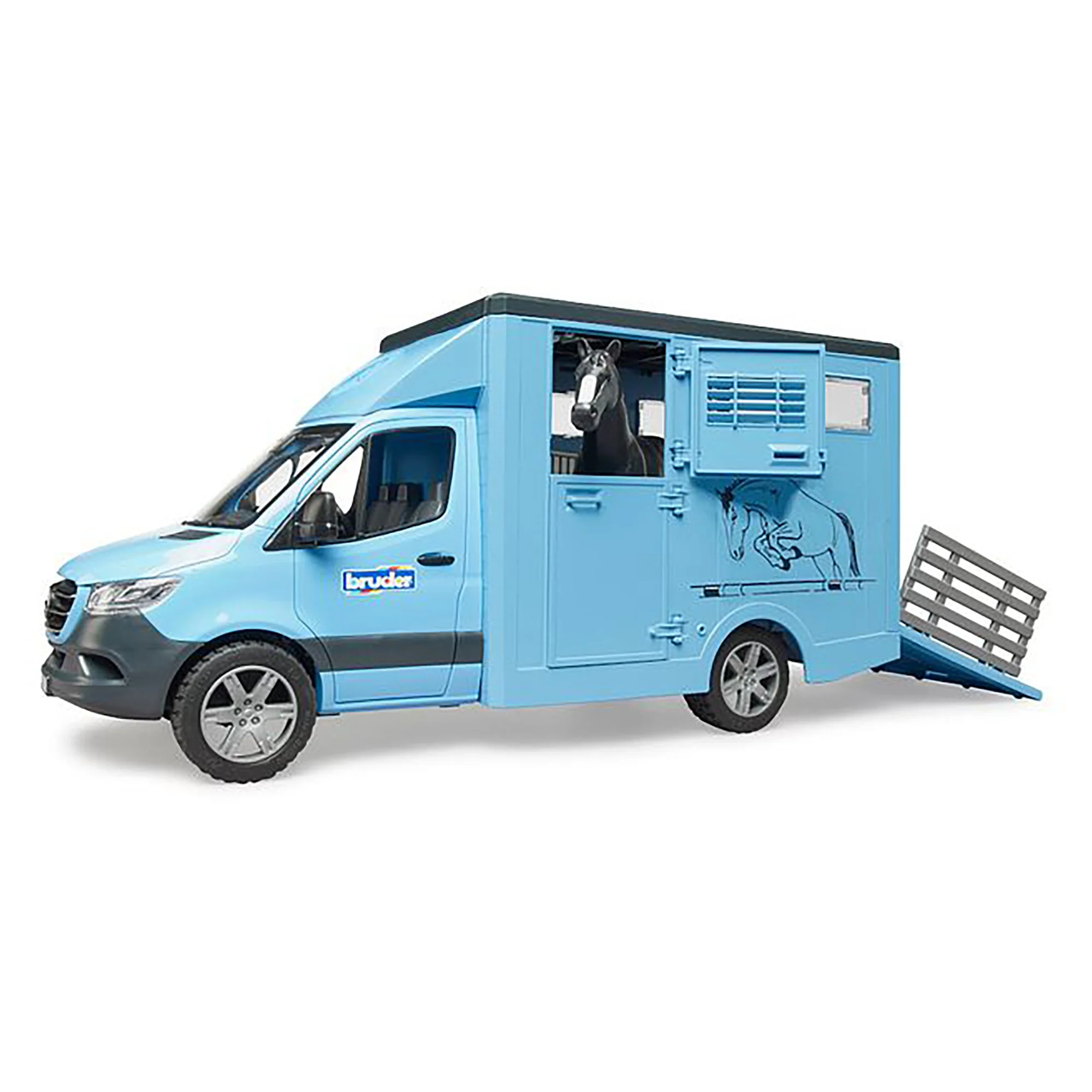 Bruder Mercedes G3 Sprinter Animal Transporter with Horse - Image 6