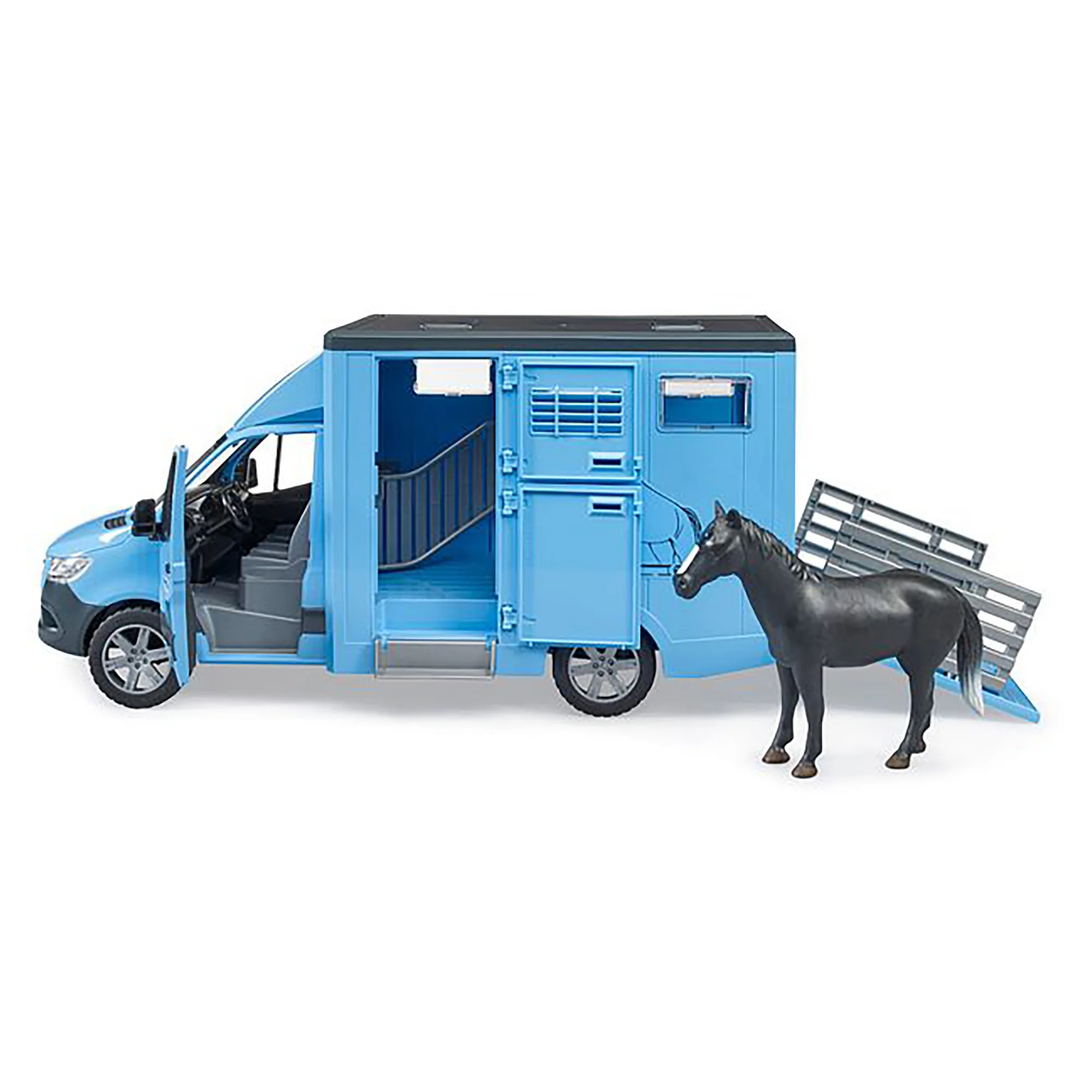 Bruder Mercedes G3 Sprinter Animal Transporter with Horse - Image 7