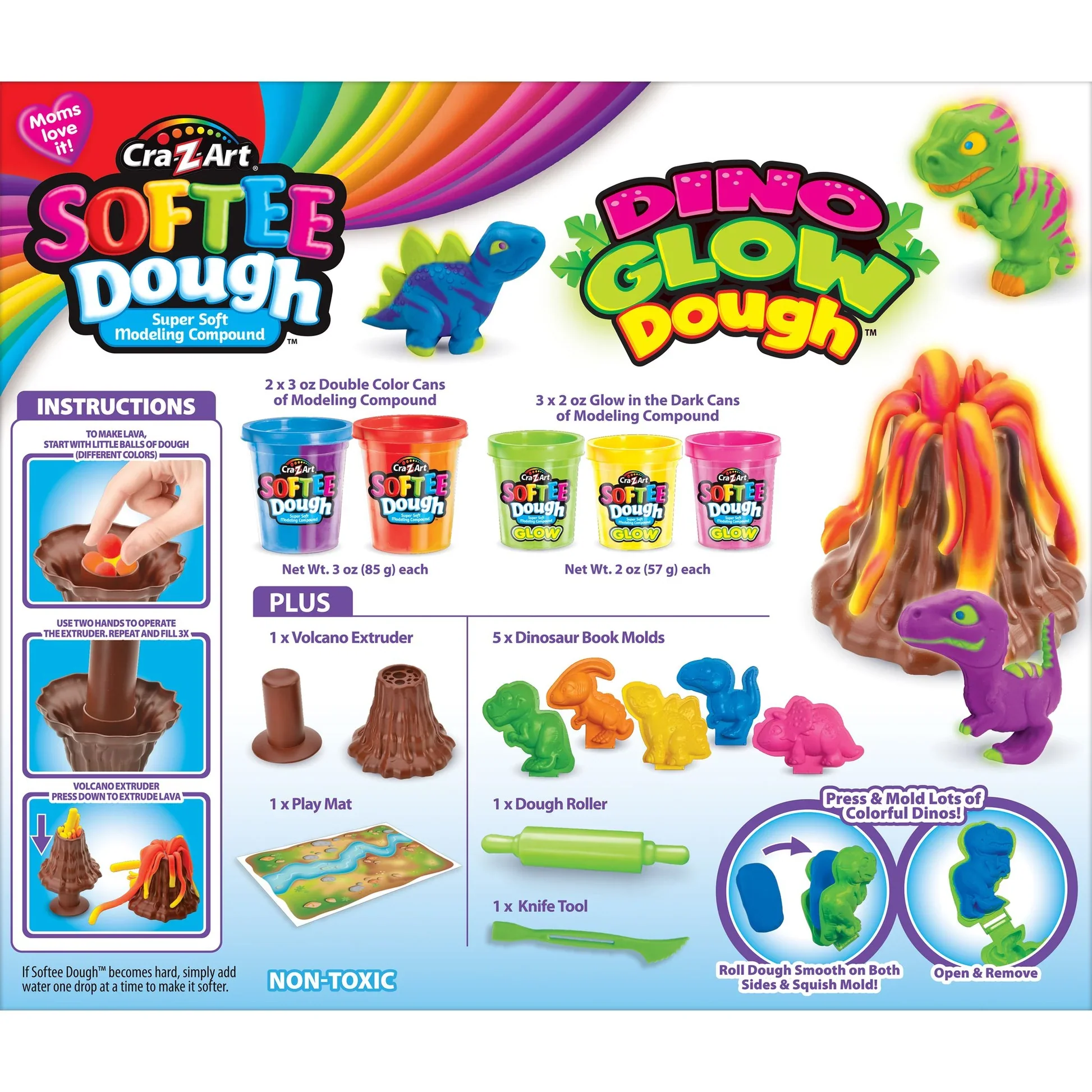 CRA-Z-ART Softee Dough Dino Neon Dough - Image 2