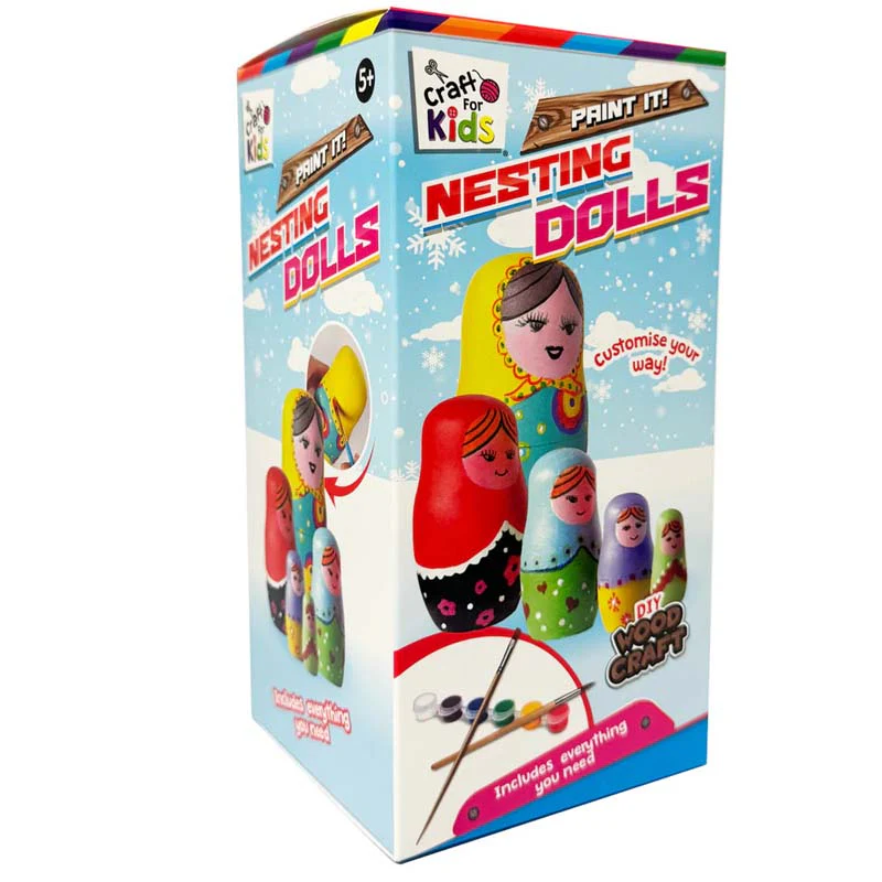 Craft For Kids Paint Your Own Wooden Nesting Dolls