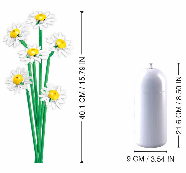 Sluban Daisy with diy vase 255 pcs - Image 3