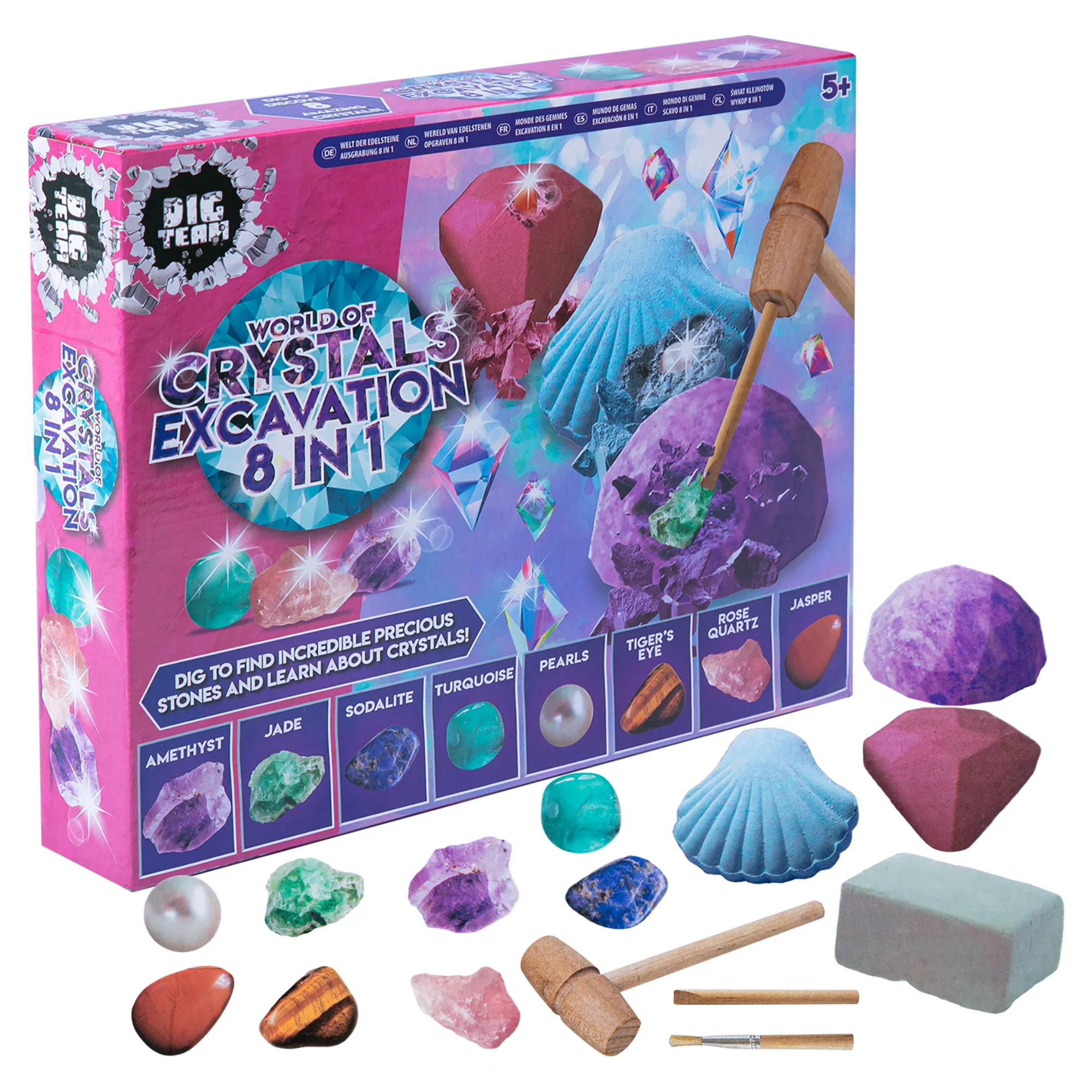 Dig Team 8 in 1 World of Crystals Excavation Kit - Image 2