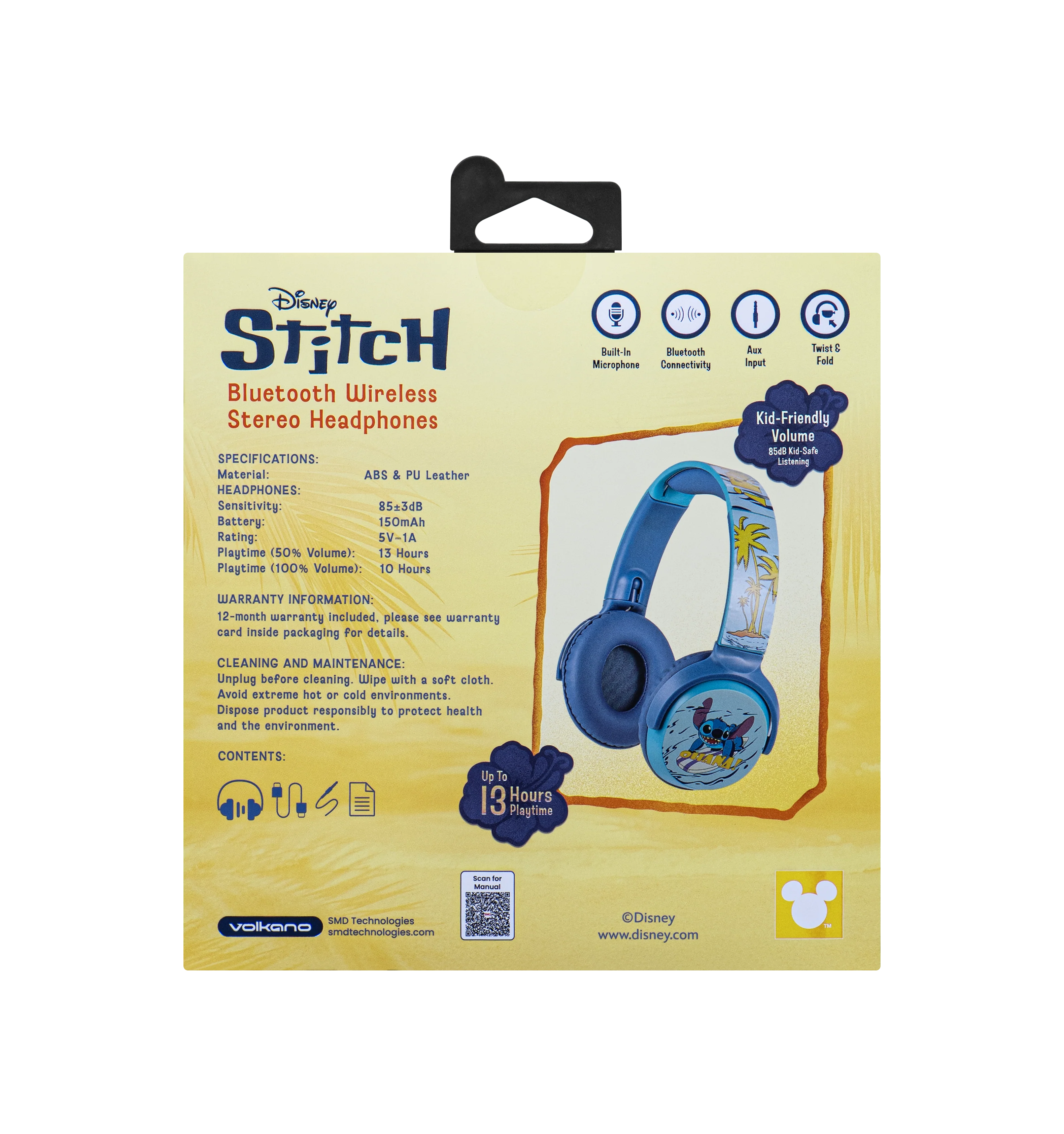 Disney Stitch DY-9955-STA Bluetooth Headphones Light Blue - Image 5