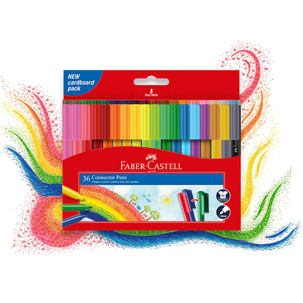 Faber-Castell Connector Pen Colour Markers Pack of 36 - Image 6
