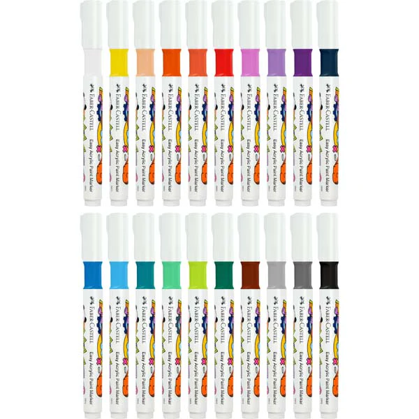 Faber-Castell Easy Acrylic Paint Markers Pack of 20 - Image 3