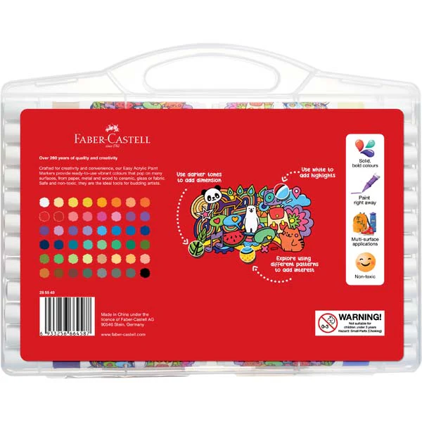 Faber-Castell Easy Acrylic Paint Markers Pack of 48 - Image 6