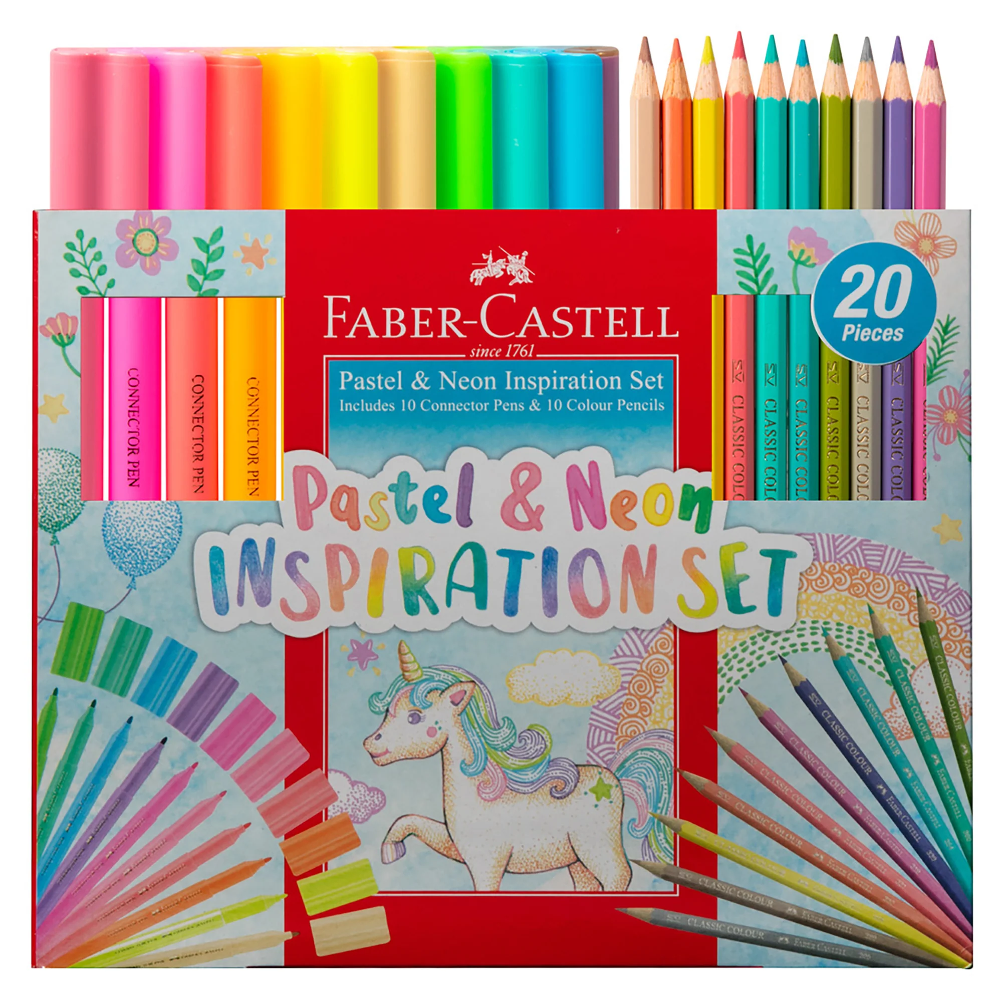 Faber Castell Pastel & Neon Inspiration Set, (Box of 20) - Image 4
