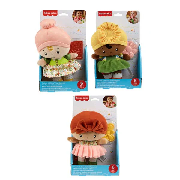 Fisher-Price Cuddle & Chime First Babydolls with Butterfly Teether