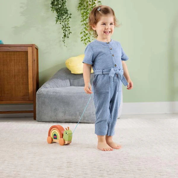 Fisher-Price Wooden Tiny Garden Pull-Along Stacking Snail - Image 7