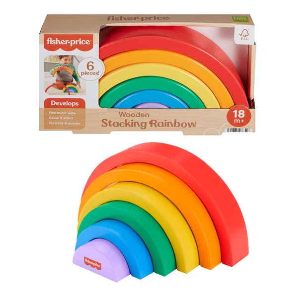 Fisher-Price Wooden Stacking Rainbow - Image 2