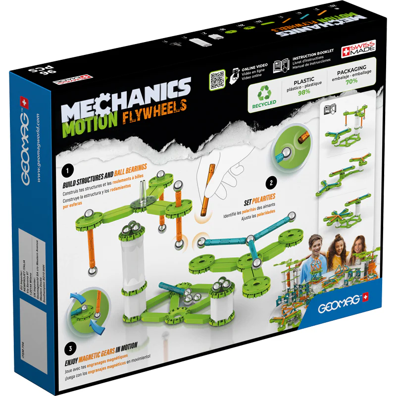 Geomag Mechanics Magnetic Flywheels 96pcs - Image 2