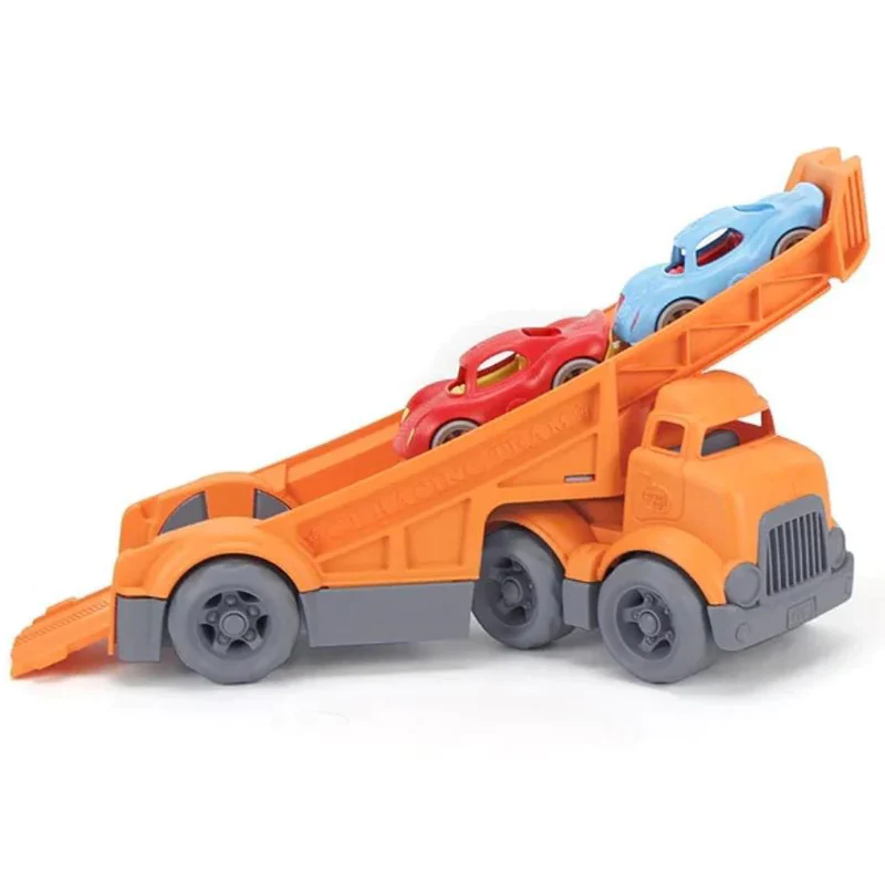 Green Toys Racing Play Truck with 2 Racers - Image 2