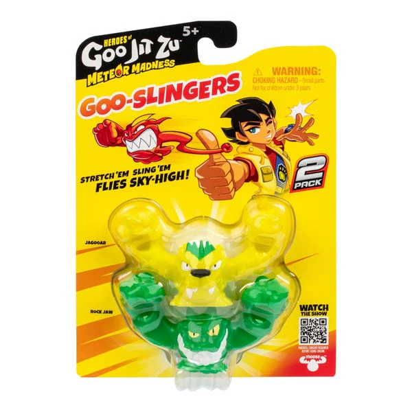 Heroes Of Goo Jit Zu Meteor Madness Goo Slingers 2Pk Jagooar & Rock Jaw
