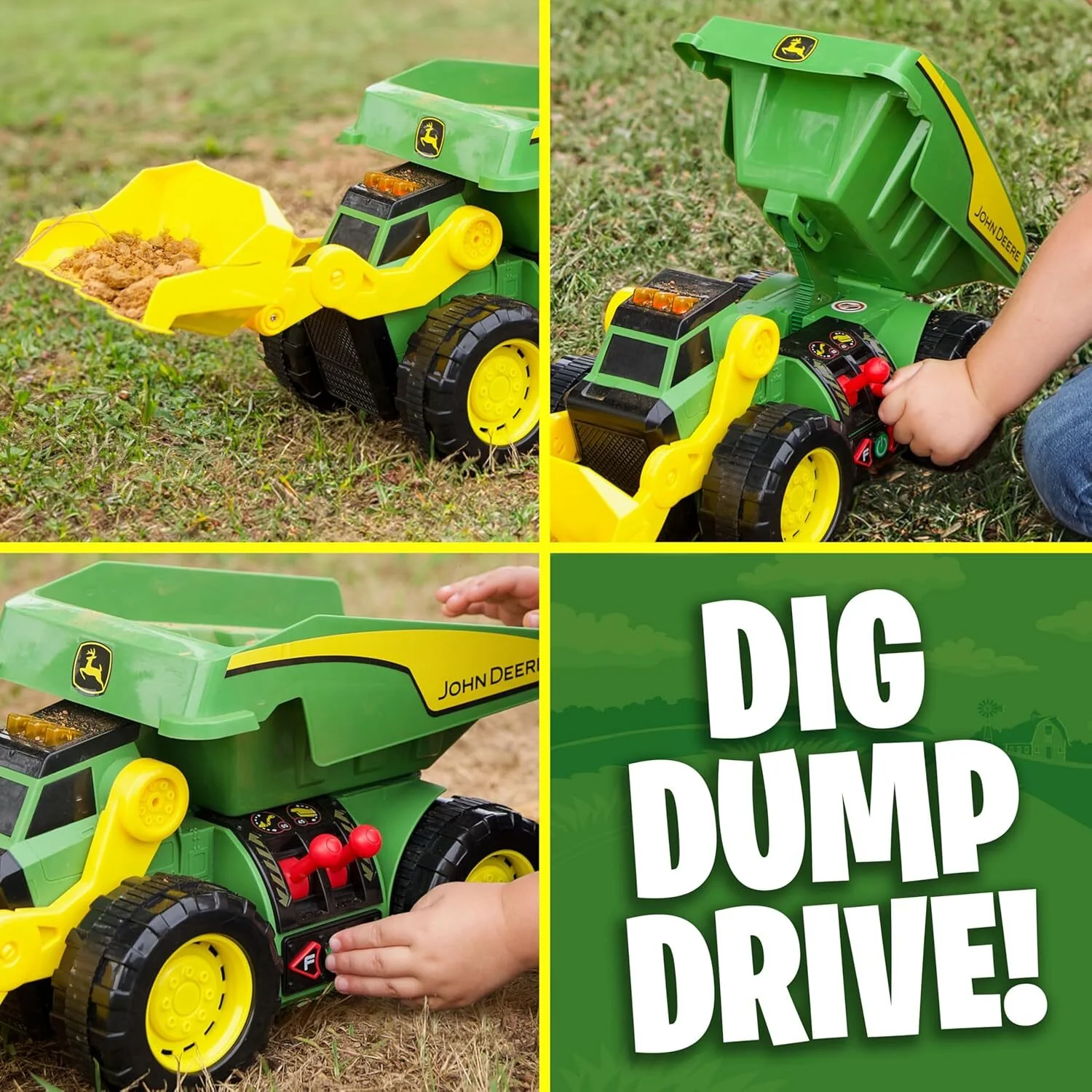 John Deere 2-N-1 Dig Rig Dump Truck and Front-End Loader - Image 4