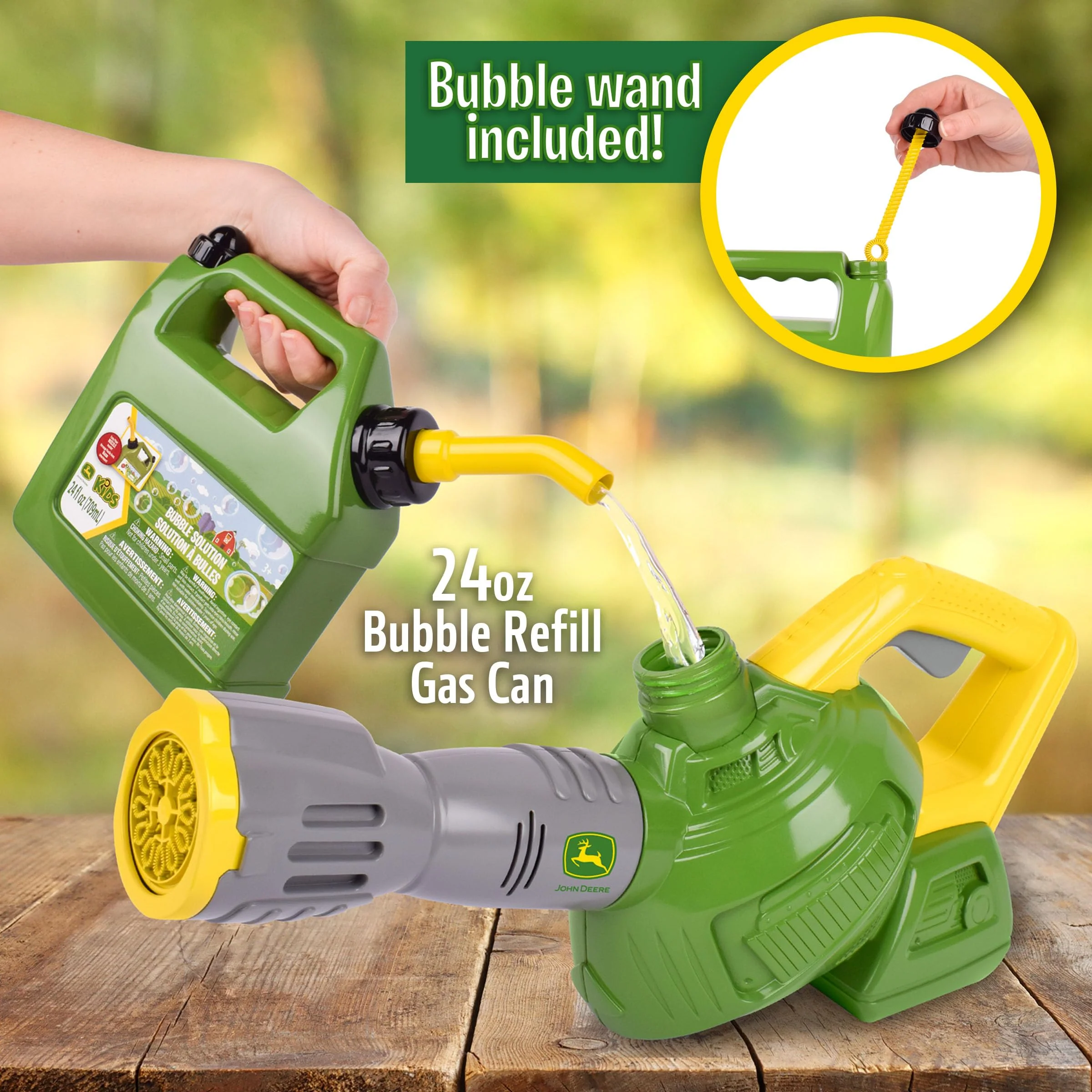 John Deere Kids Motorized Bubble N Fun Leaf Blower - Image 5
