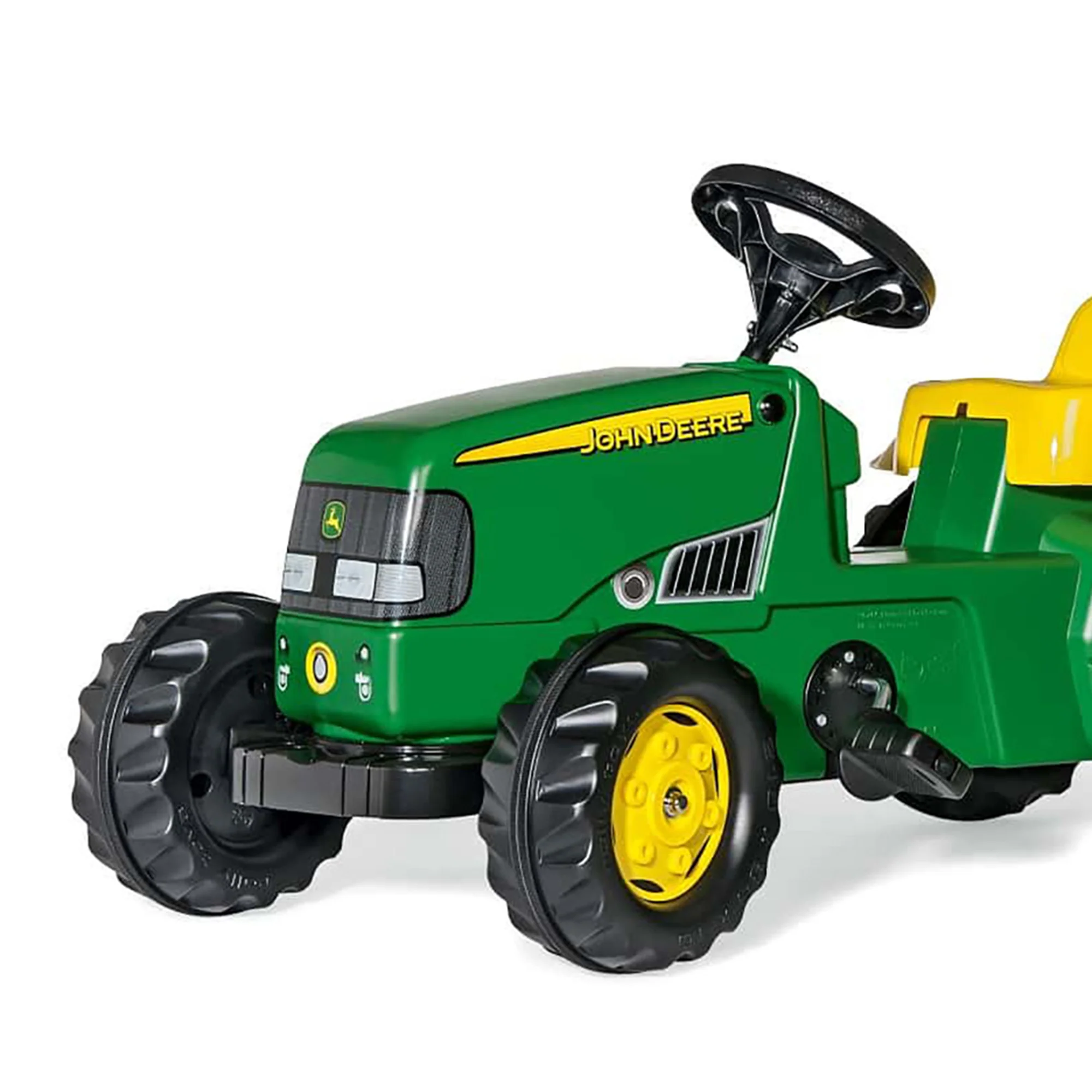 John Deere Rolly Kid Ride On Classic Tractor with Trailer - Image 2