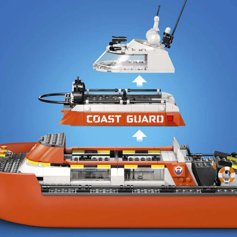 LEGO City Coast Guard Rescue Boat & Helicopter 60504 - Image 5