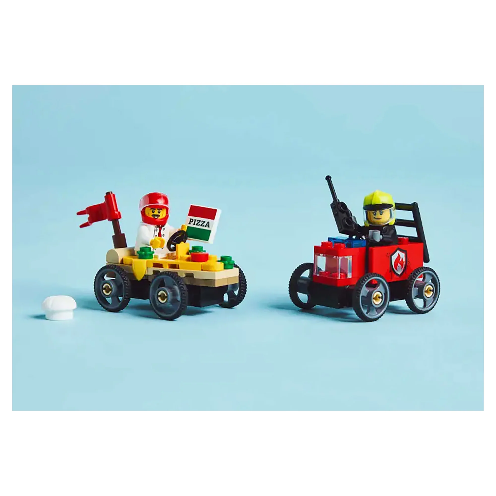 LEGO City Pizza vs. Fire Truck Race Car 60458 - Image 7