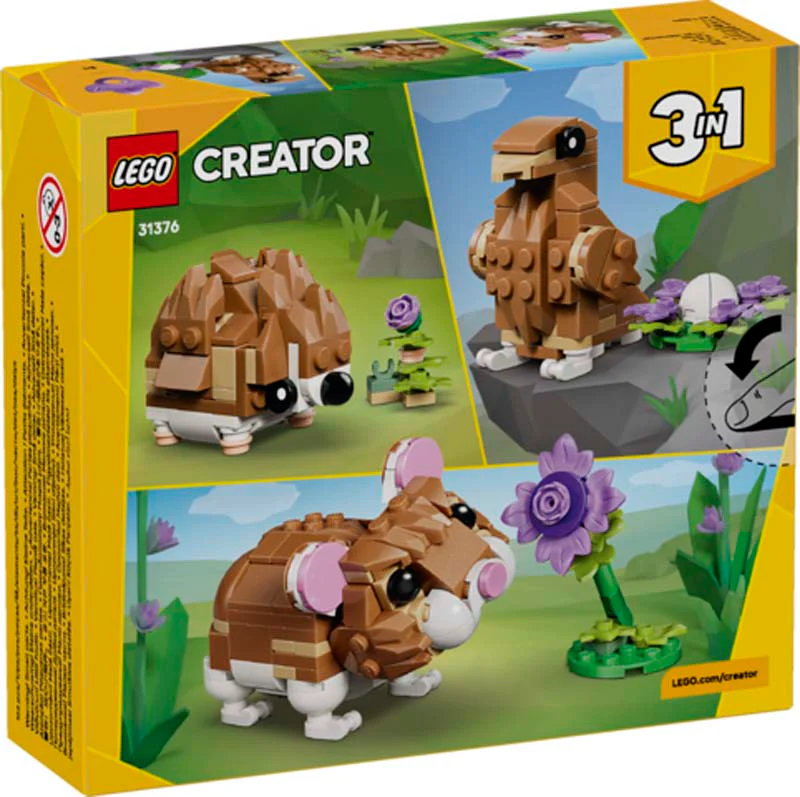 LEGO Creator Cute Hamster with a Flower 31376 - Image 7