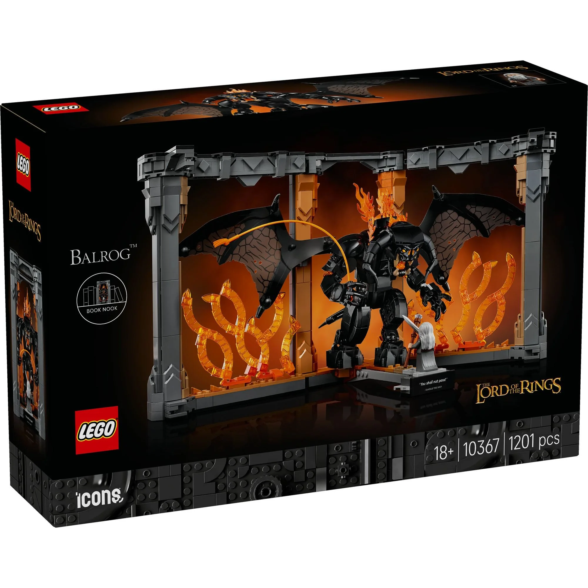 LEGO Icons The Lord of the Rings: Balrog Book Nook 10367 - Image 6
