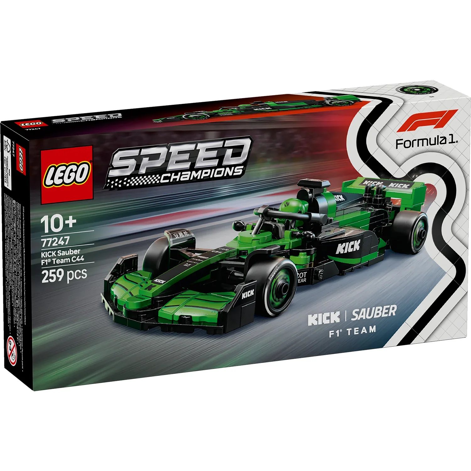 LEGO Speed Champions KICK Sauber F1 Team C44 Race Car - Image 3
