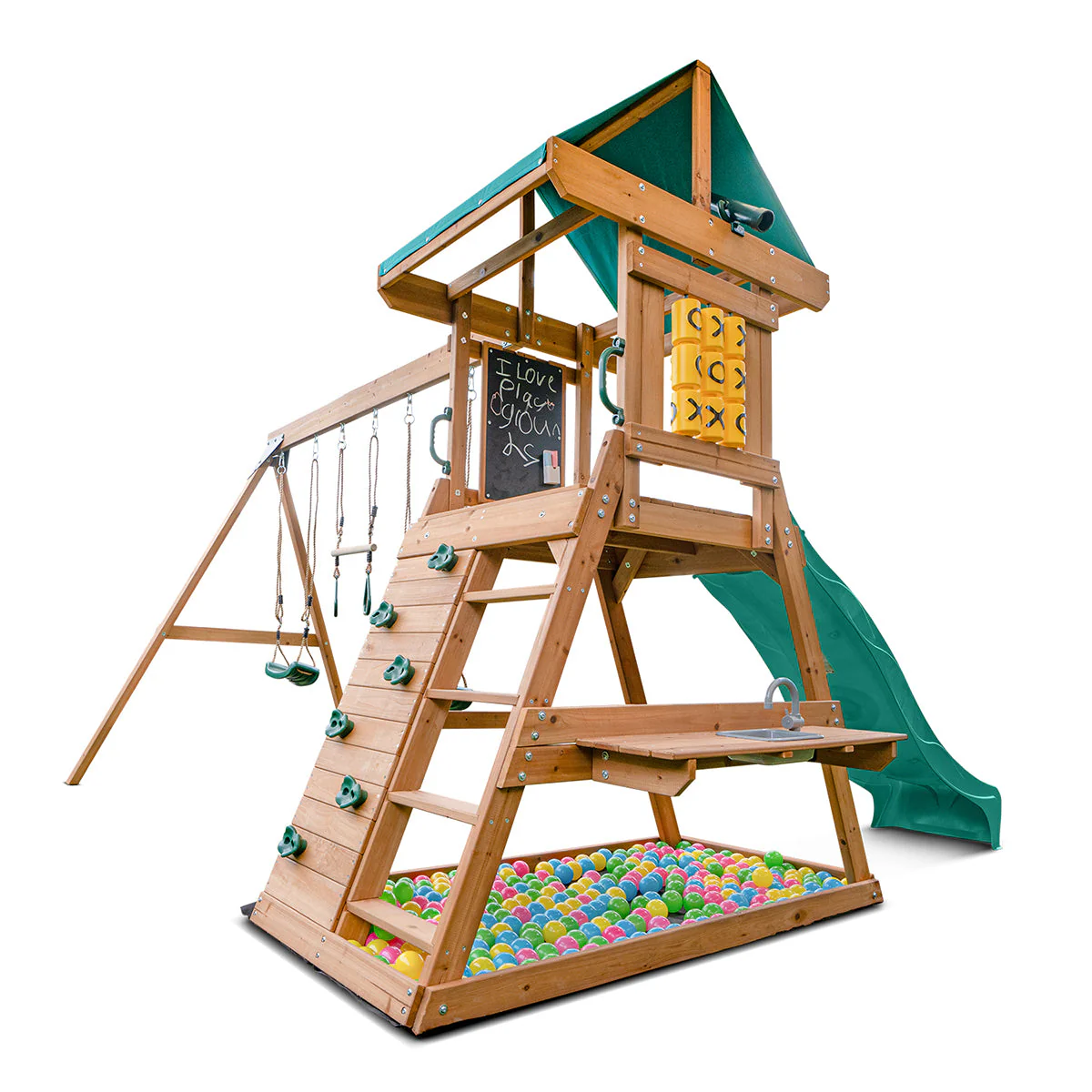 Lifespan Kids Birmingham Play Centre Set with 2.2m Green Slide - Image 10