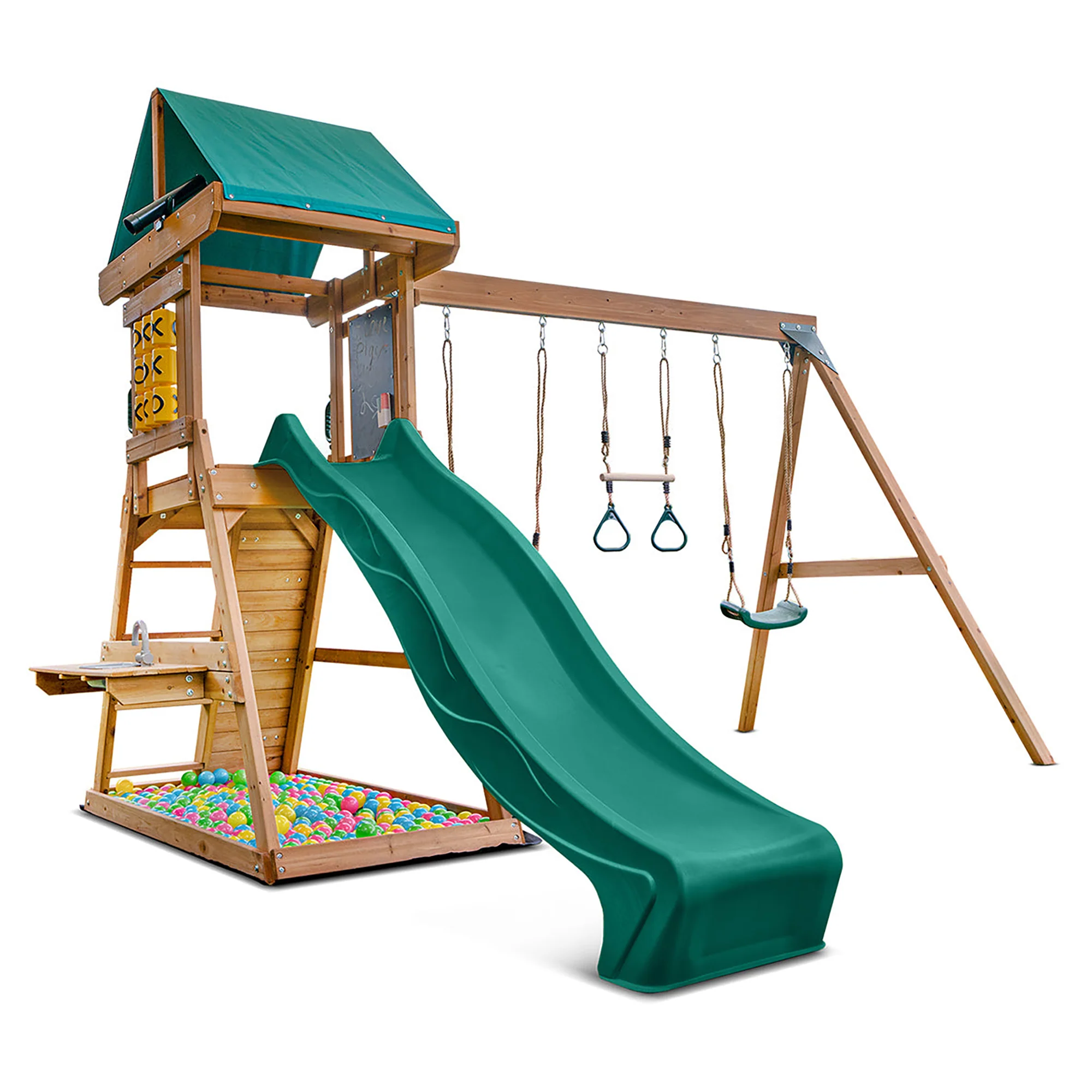 Lifespan Kids Birmingham Play Centre Set with 2.2m Green Slide - Image 14