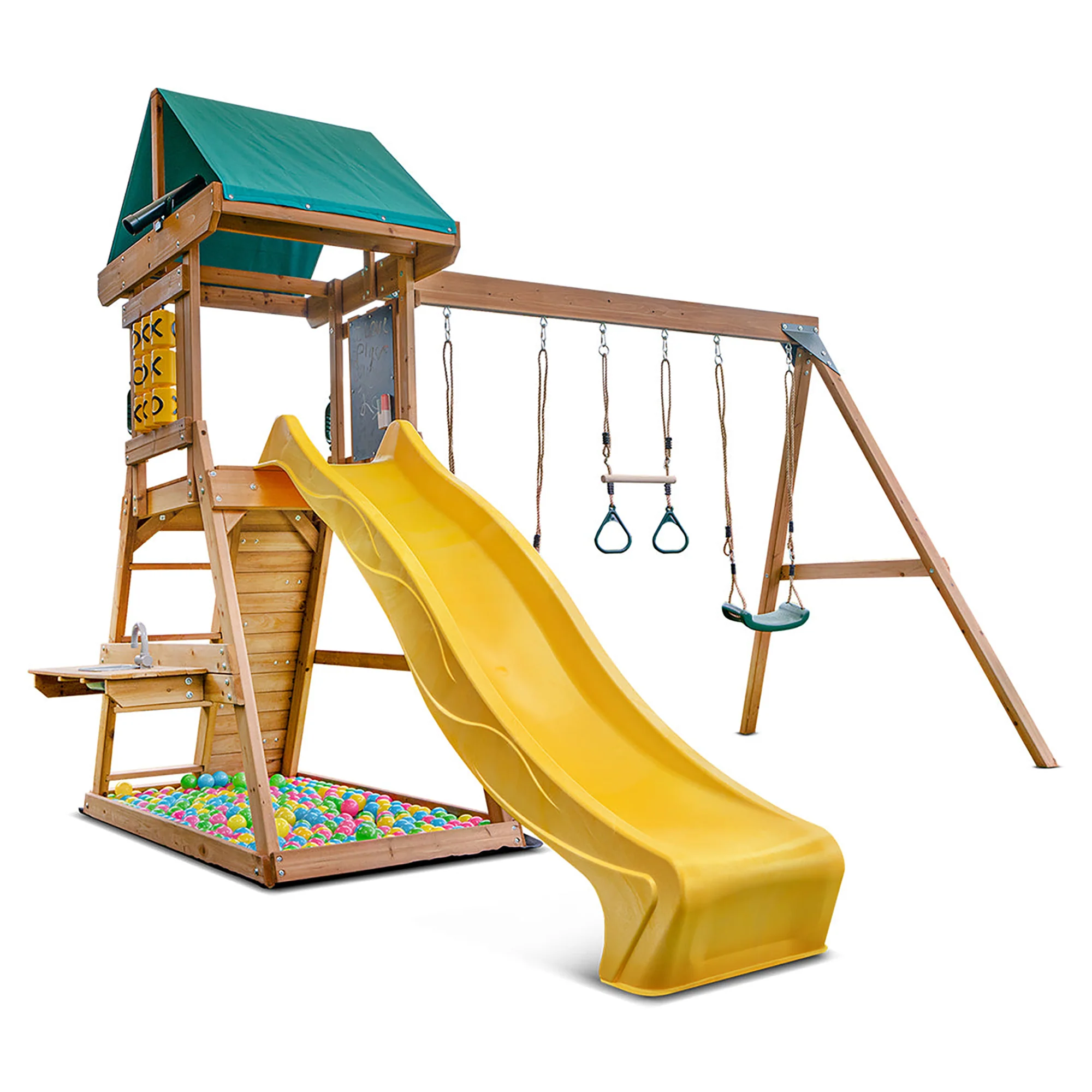 Lifespan Kids Birmingham Play Centre Set with 2.2m Yellow Slide - Image 14