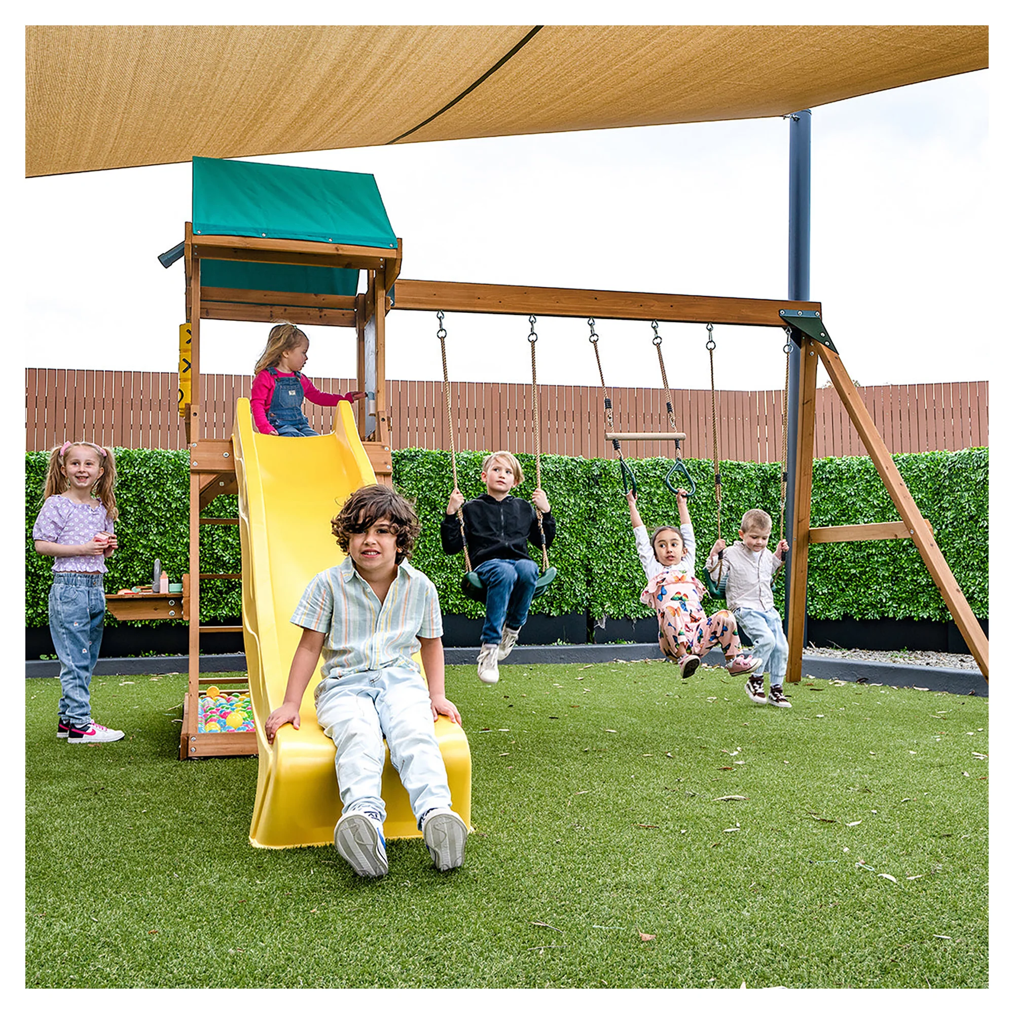 Lifespan Kids Birmingham Play Centre Set with 2.2m Yellow Slide - Image 15