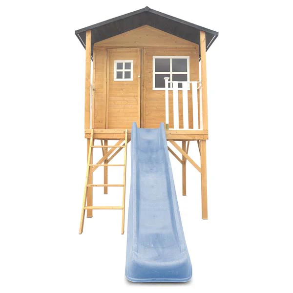 Lifespan Kids Burleigh Cubby House with 2.2m Slide Pastel Blue - Image 3