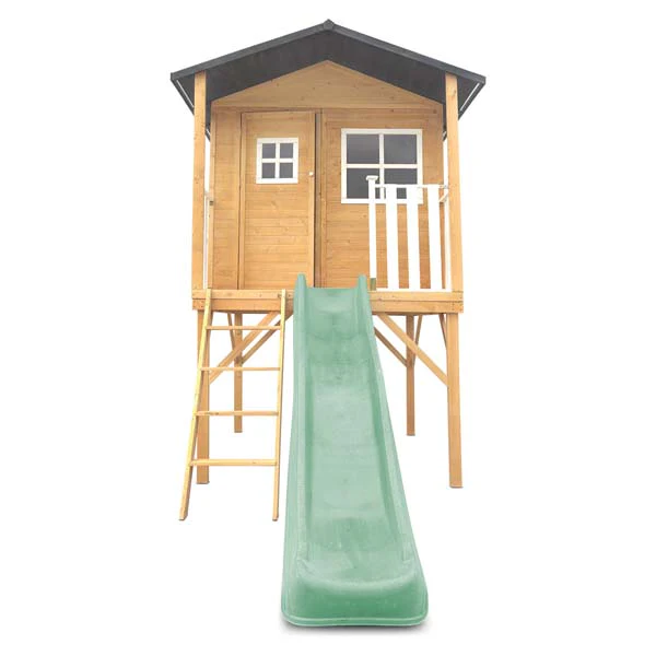 Lifespan Kids Burleigh Cubby House with 2.2m Slide Pastel Green - Image 5