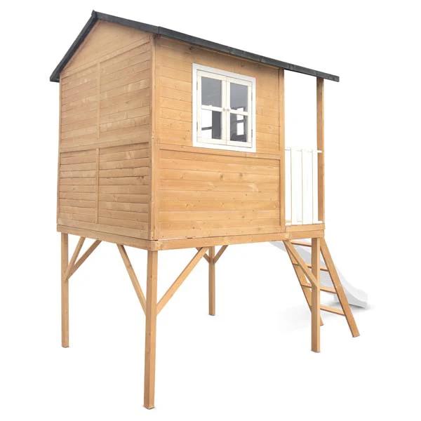 Lifespan Kids Burleigh Cubby House with 2.2m Slide White - Image 2