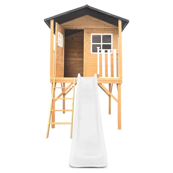 Lifespan Kids Burleigh Cubby House with 2.2m Slide White - Image 3