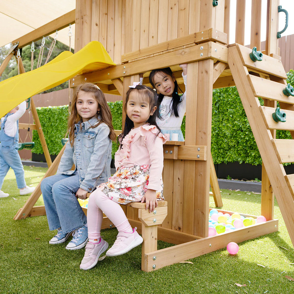 Lifespan Kids Carindale Play Centre Set with 2.2m Yellow Slide - Image 4