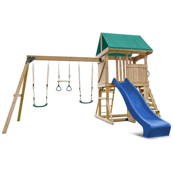 Lifespan Kids Carindale Swing Set & Play Centre with 2.2m Slide Blue - Image 3