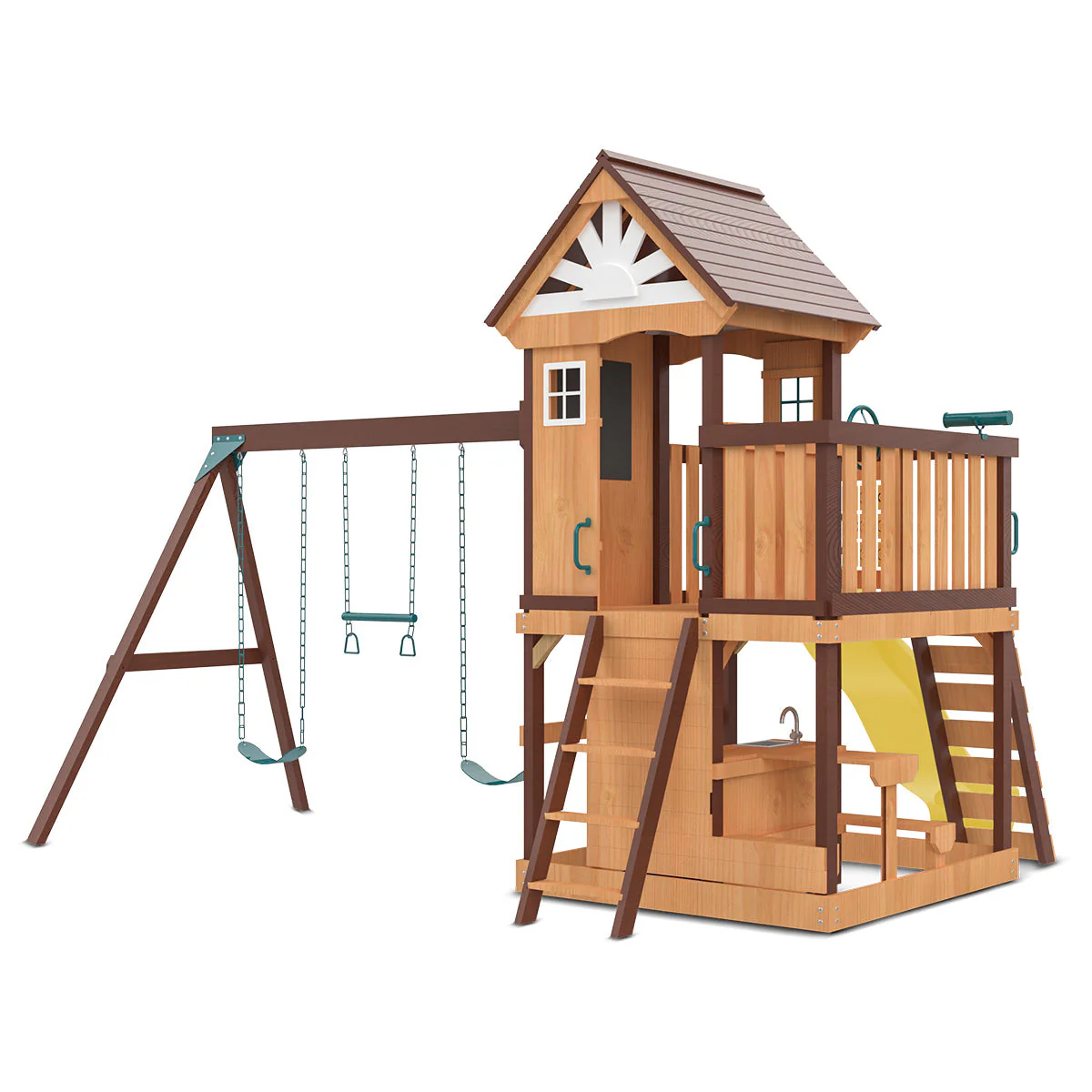 Lifespan Kids Coventry Play Centre Set with 2.2m Yellow Slide - Image 4