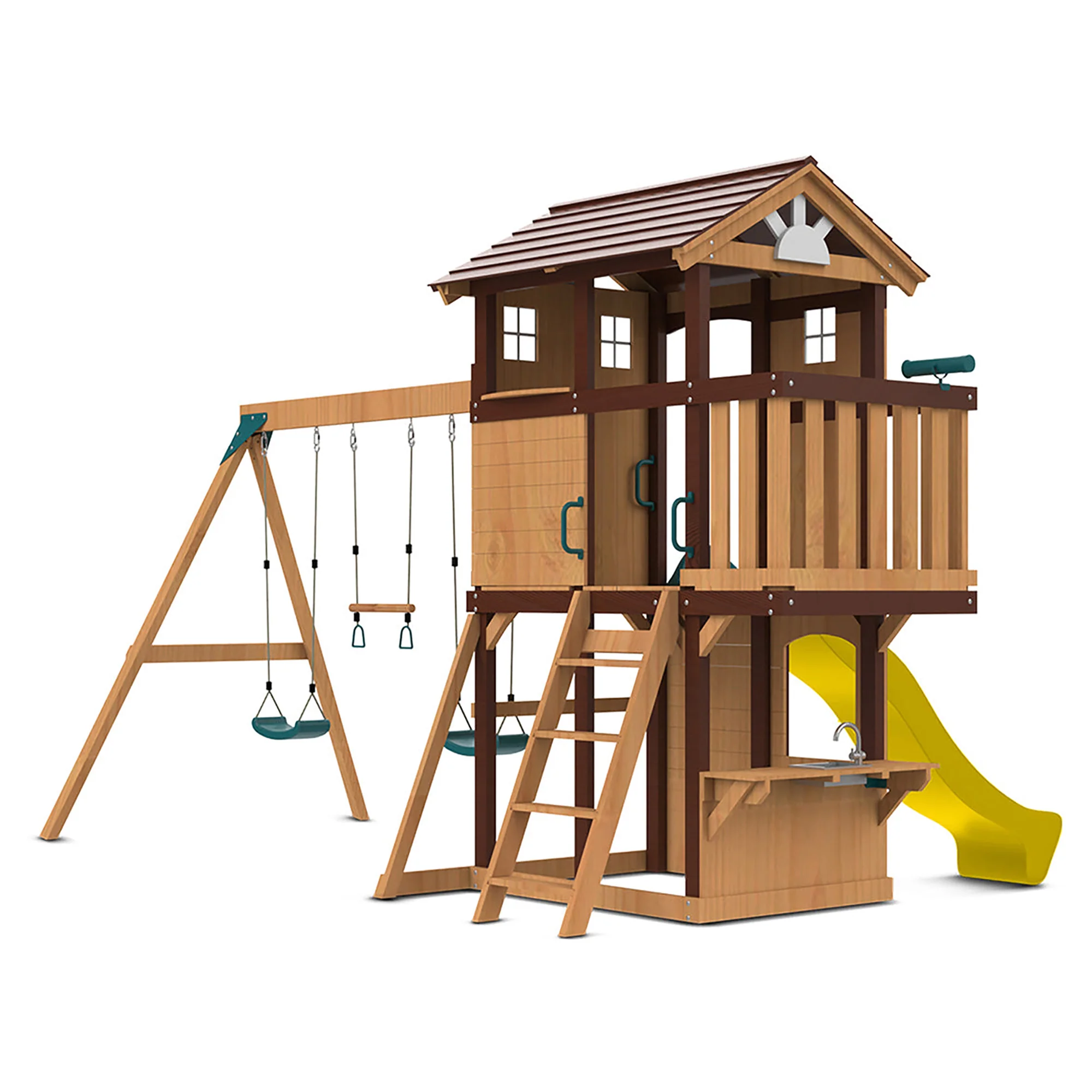 Lifespan Kids Darlington Play Centre Set with 2.2m Yellow Slide - Image 19