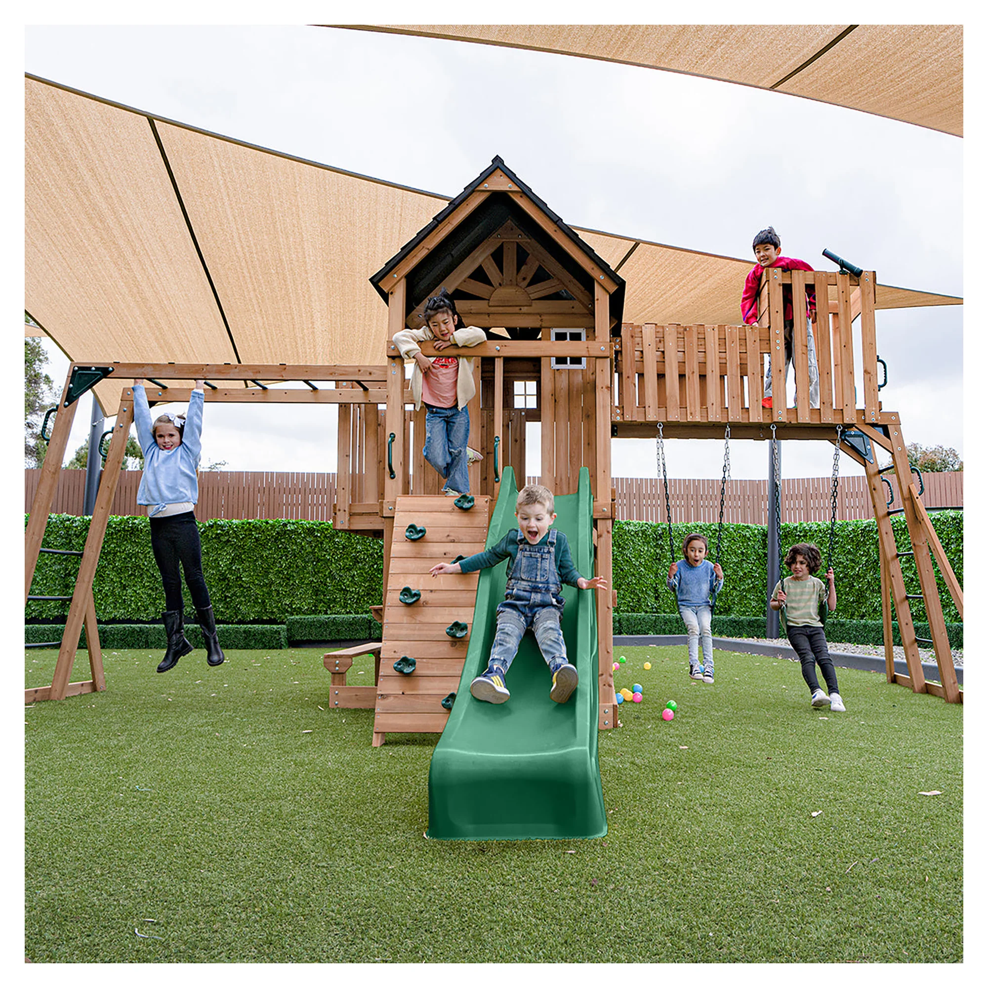 Lifespan Kids Kensington Play Centre Set with 2.2m Green Slide - Image 15