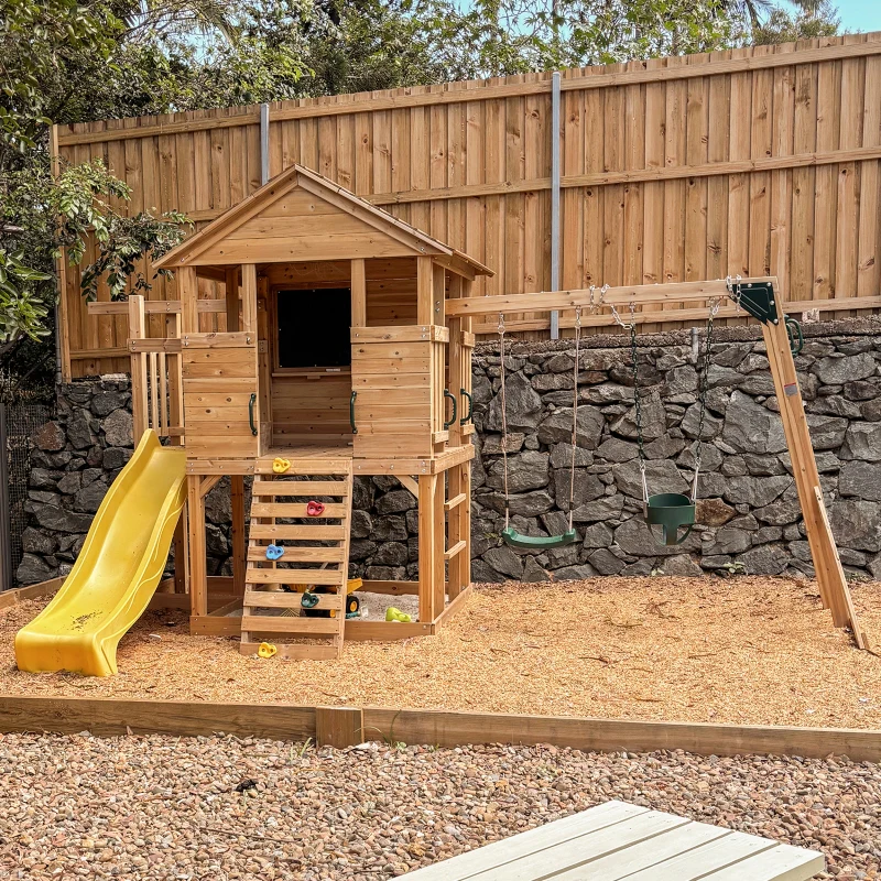 Lifespan Kids Kingston Cubby House with 2.2m Yellow Slide - Image 11