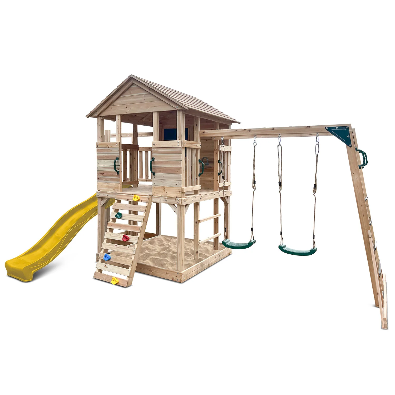 Lifespan Kids Kingston Cubby House with 2.2m Yellow Slide - Image 2