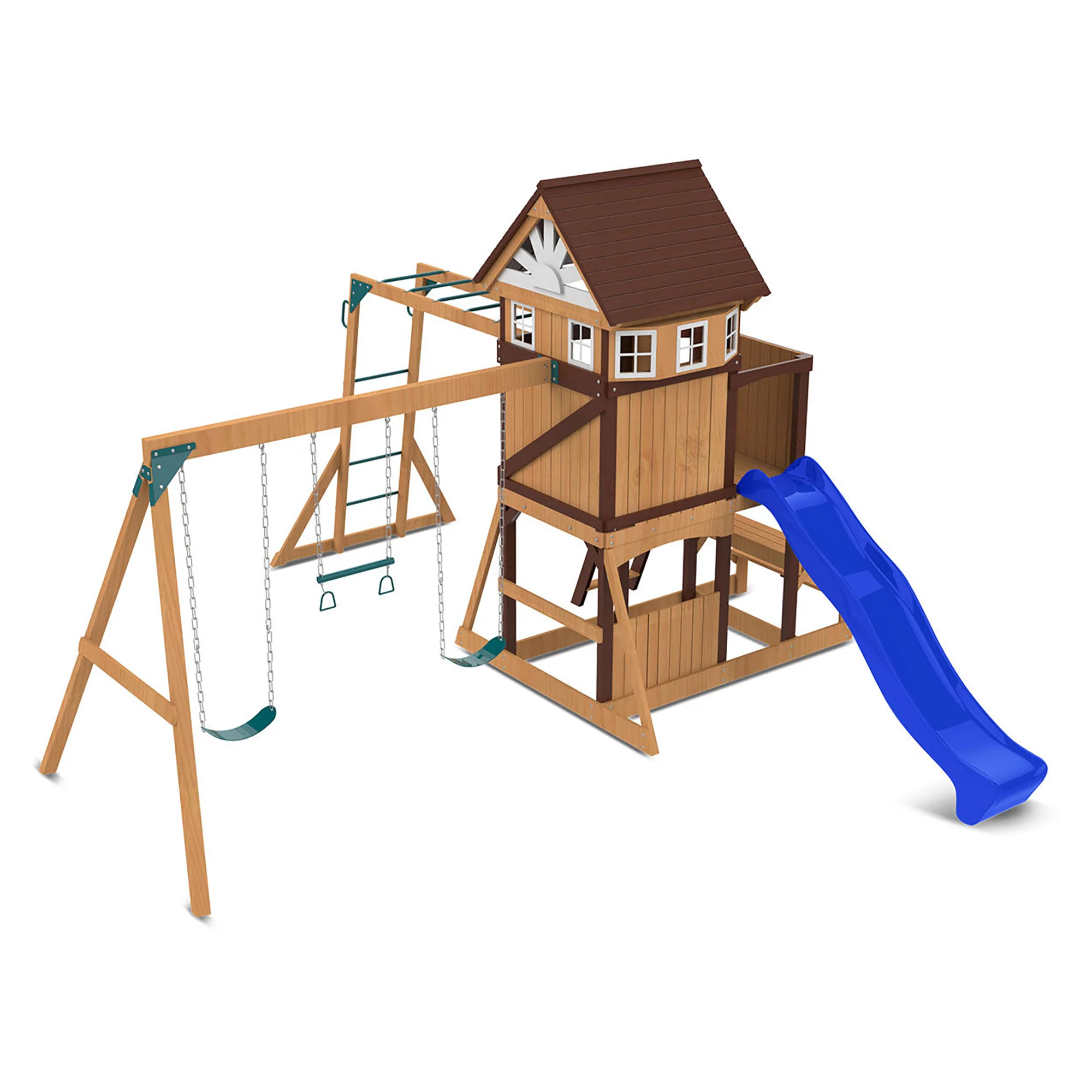 Lifespan Kids Meer Brook Play Centre Set with 2.2m Blue Slide - Image 14