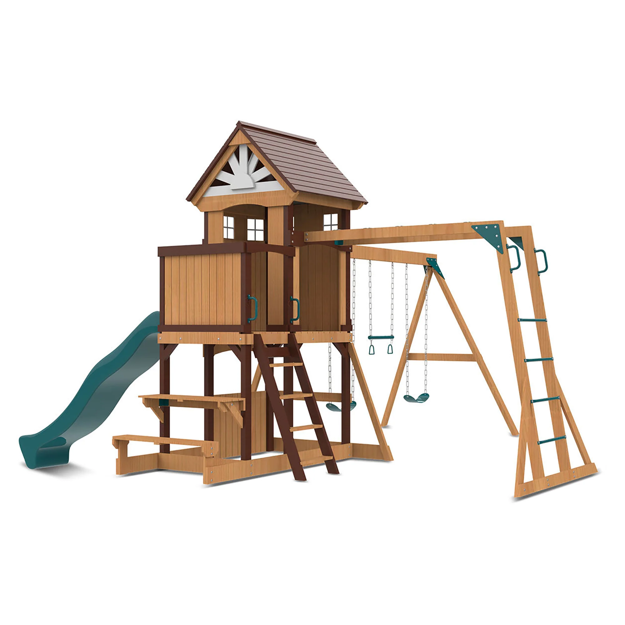 Lifespan Kids Meer Brook Play Centre Set with 2.2m Green Slide - Image 11